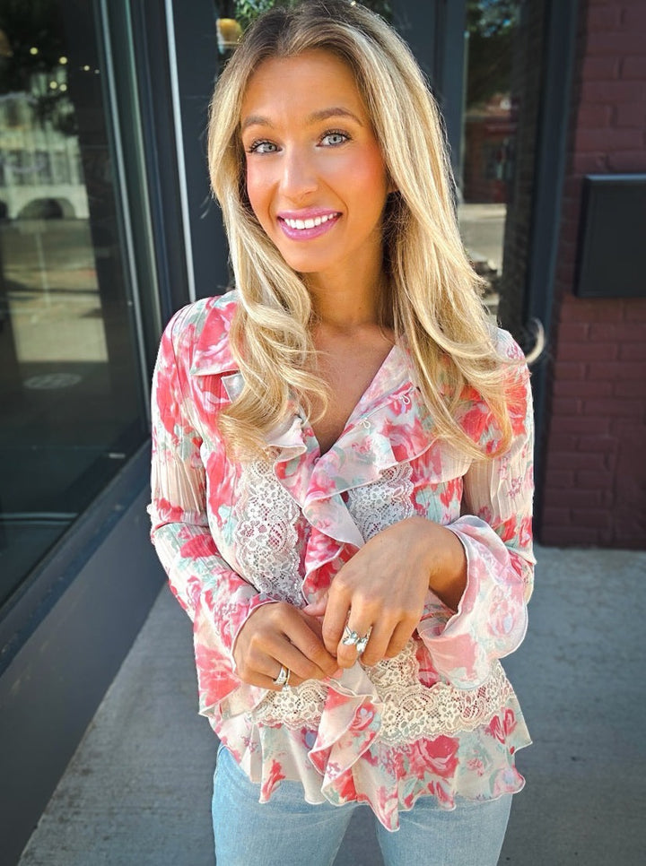 Free People Bad At Love Printed Blouse