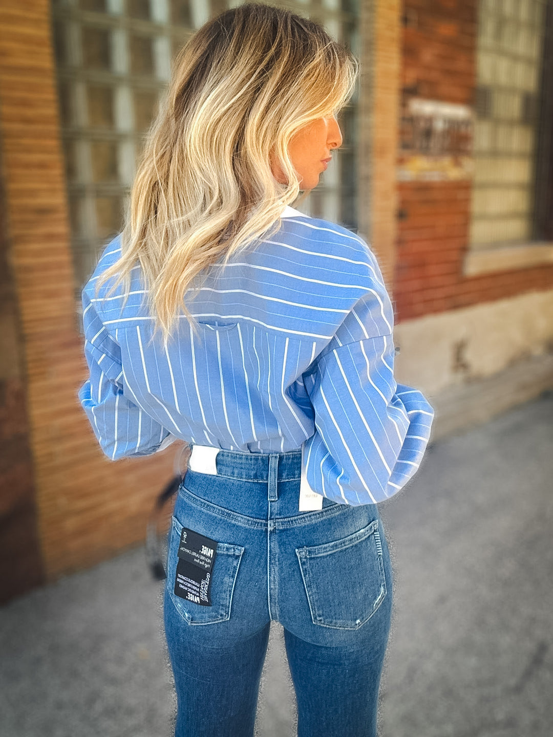 Karen Kane Linear Muse Blouse
