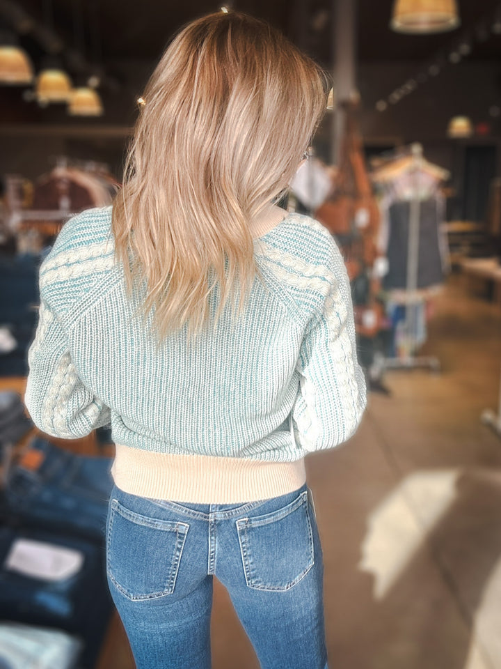 Tribal Soft Touch Puff Sleeve Sweater Cardigan