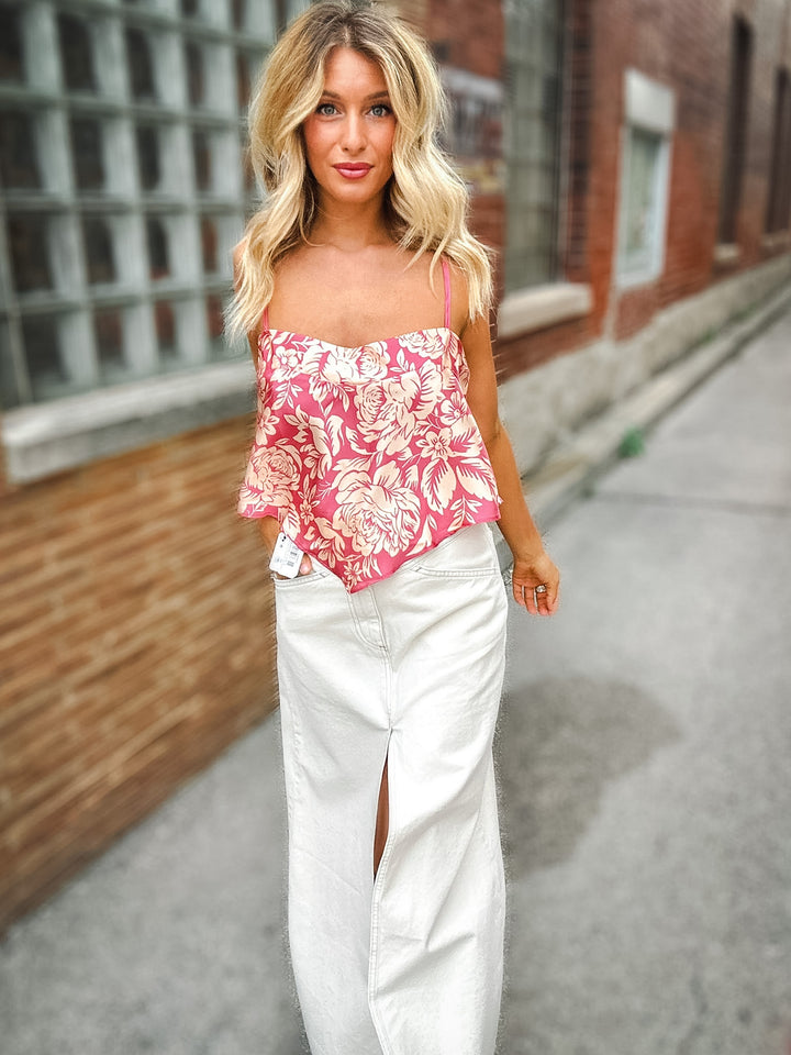 Free People Come As You Are Denim Maxi Skirt