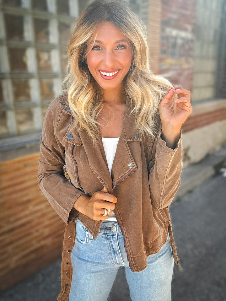 Sadie & Sage Get Like This Moto Jacket