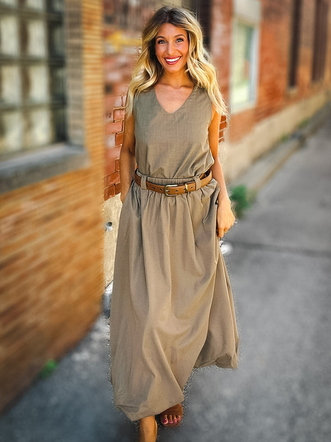 Sage the Label Village Belted Midi Skirt