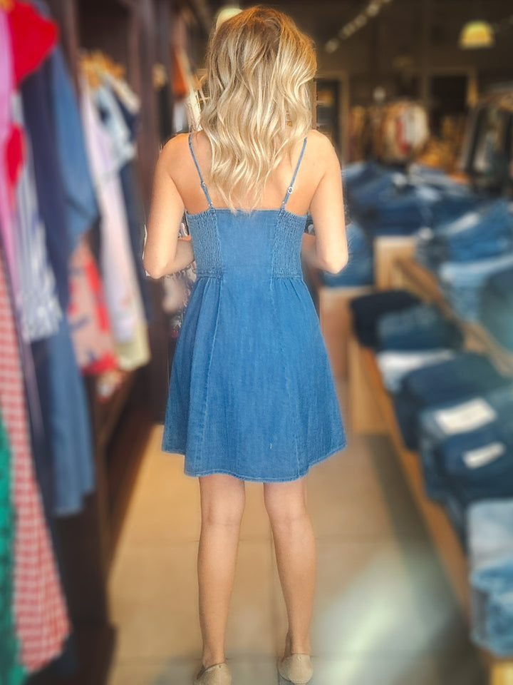 Z Supply Angel Eyes Denim Mini Dress