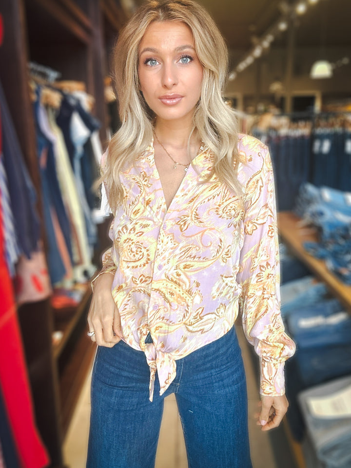 Sanctuary Lover Tie Front Blouse