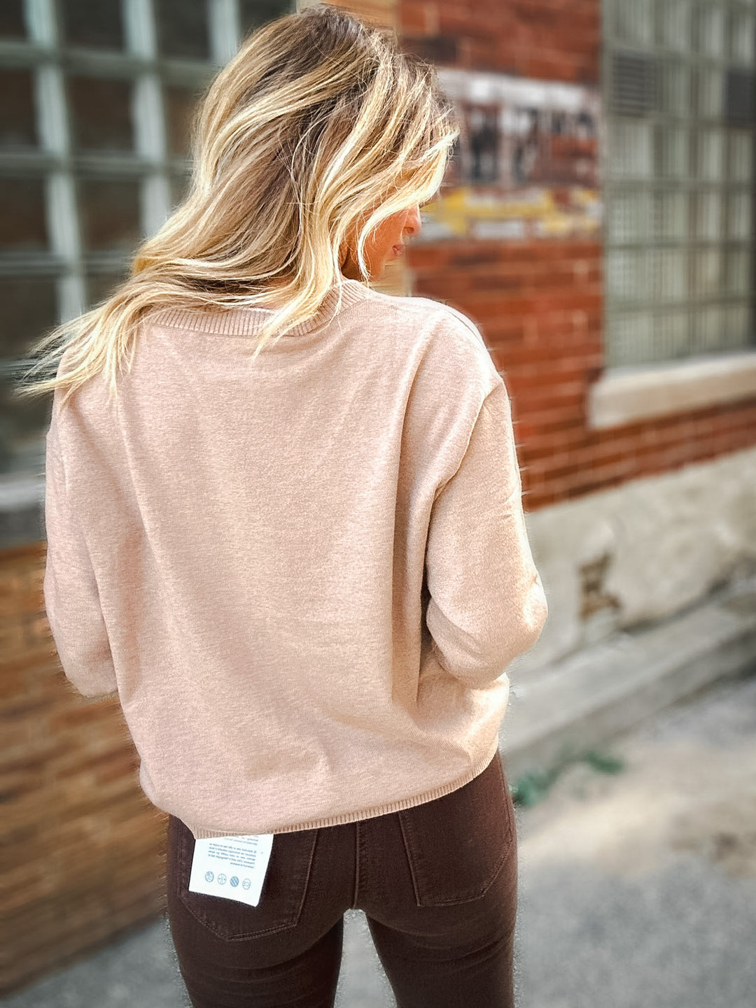 Good American The Cozy V-Neck Sweater