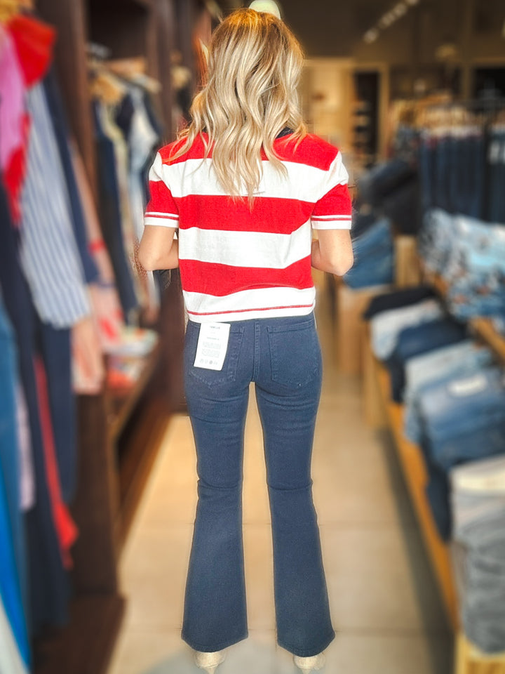 DL1961 Bridget Hight Rise Cropped Bootcut in Bright Navy