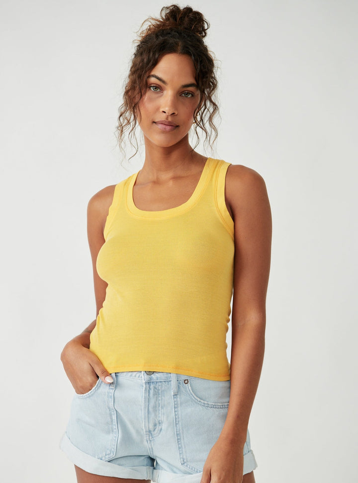 Free People U-Neck Ribbed Tank Top