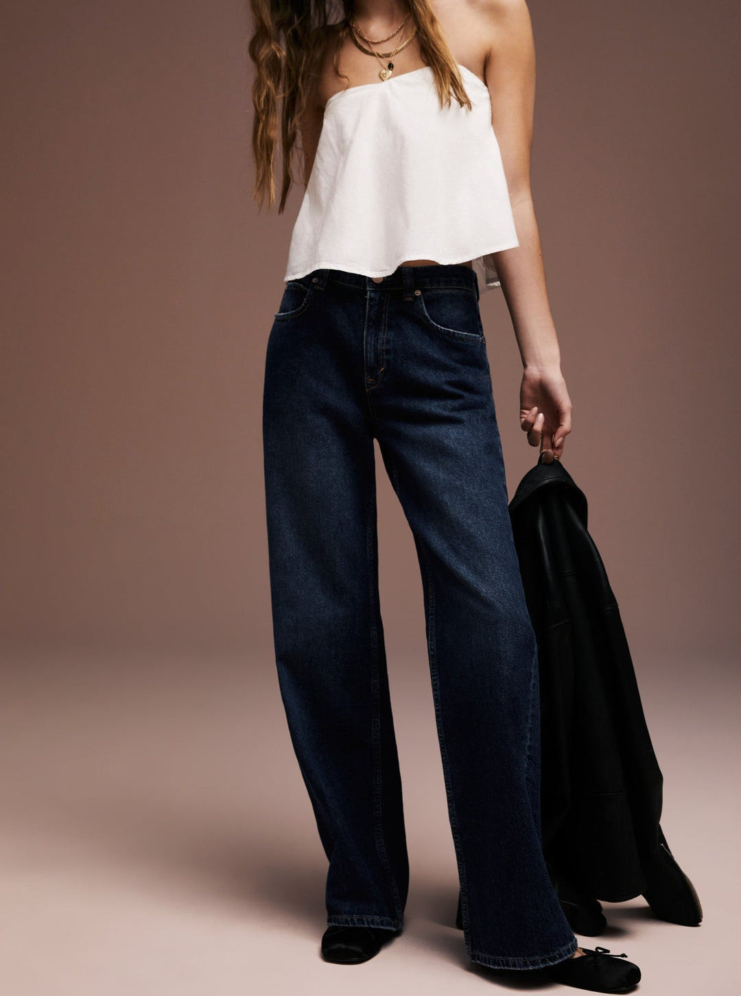 Free People Tinsley Baggy High Rise