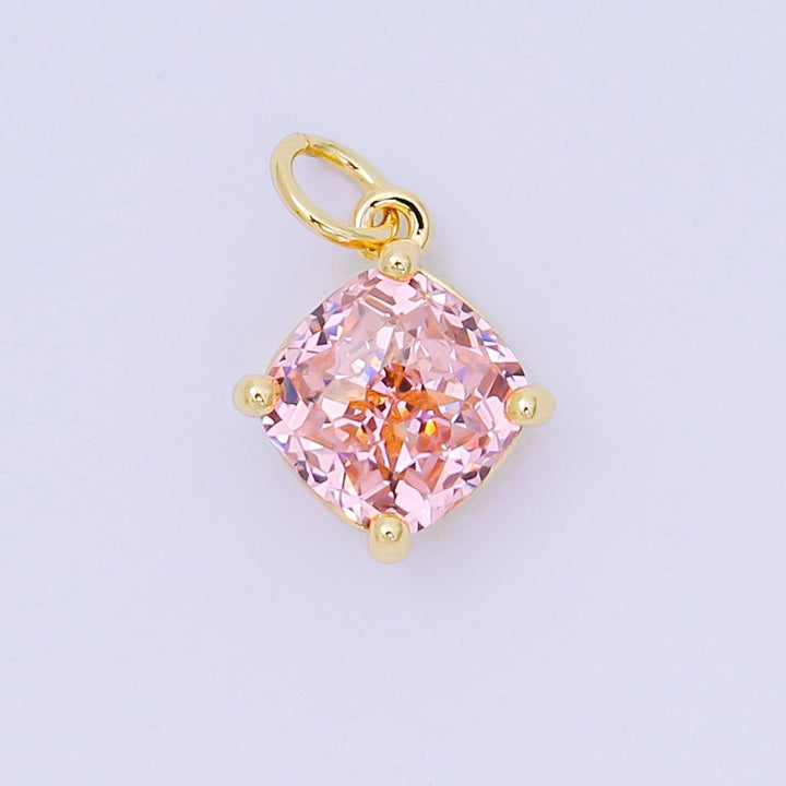 Square Birthstone Charm