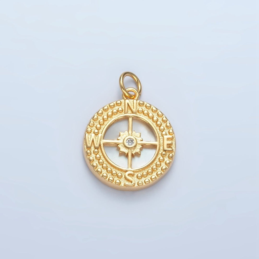Pearl Compass Charm