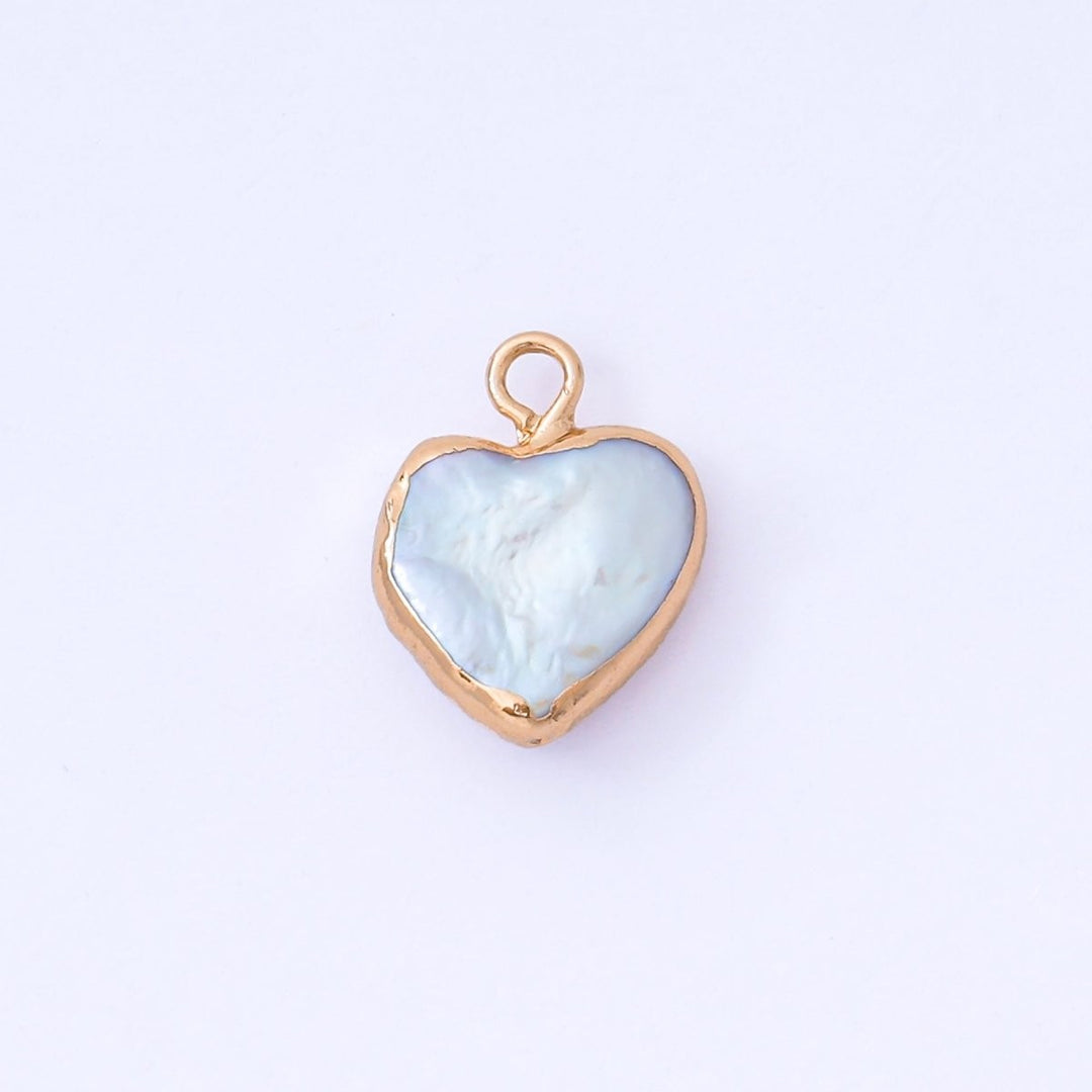 Pearl Heart Charm