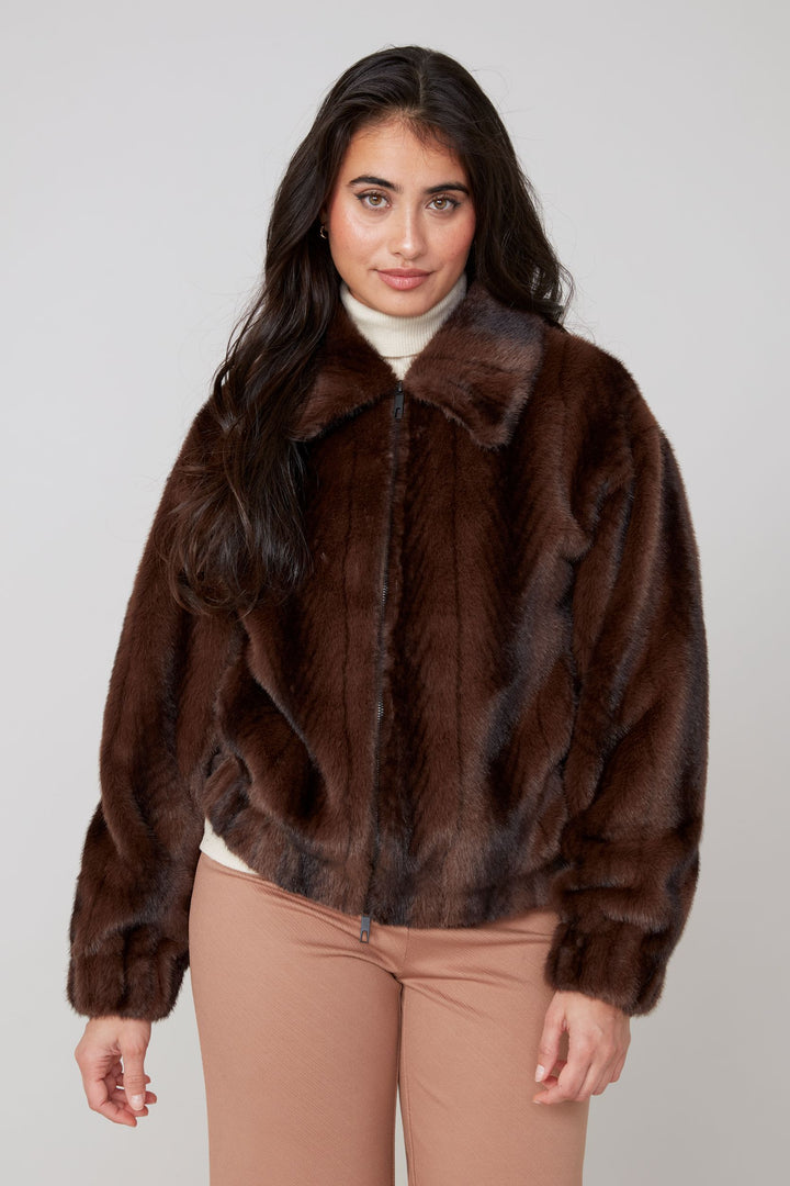 Renuar Cocoa Couture Faux Fur Jacket