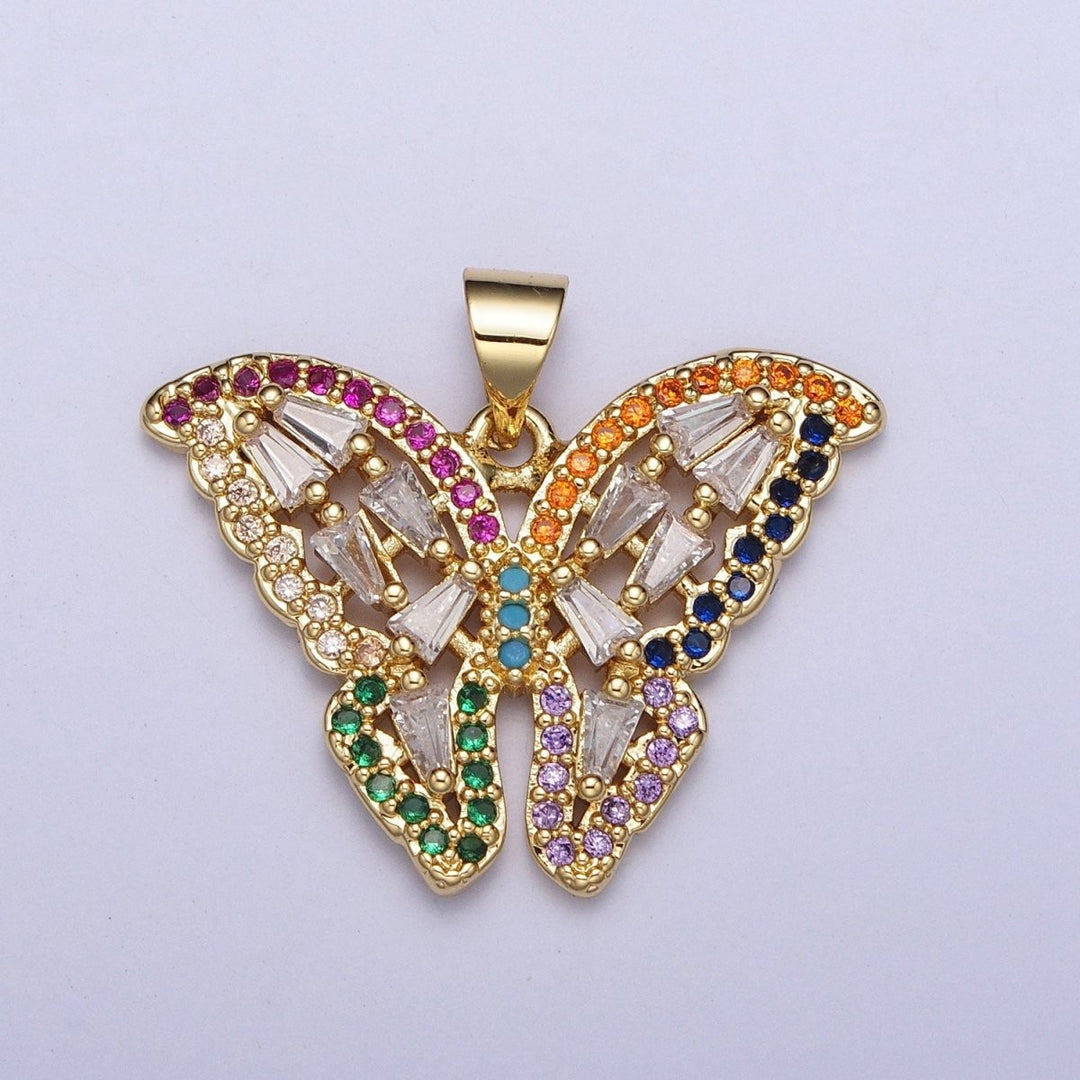 Rainbow Butterfly Charm