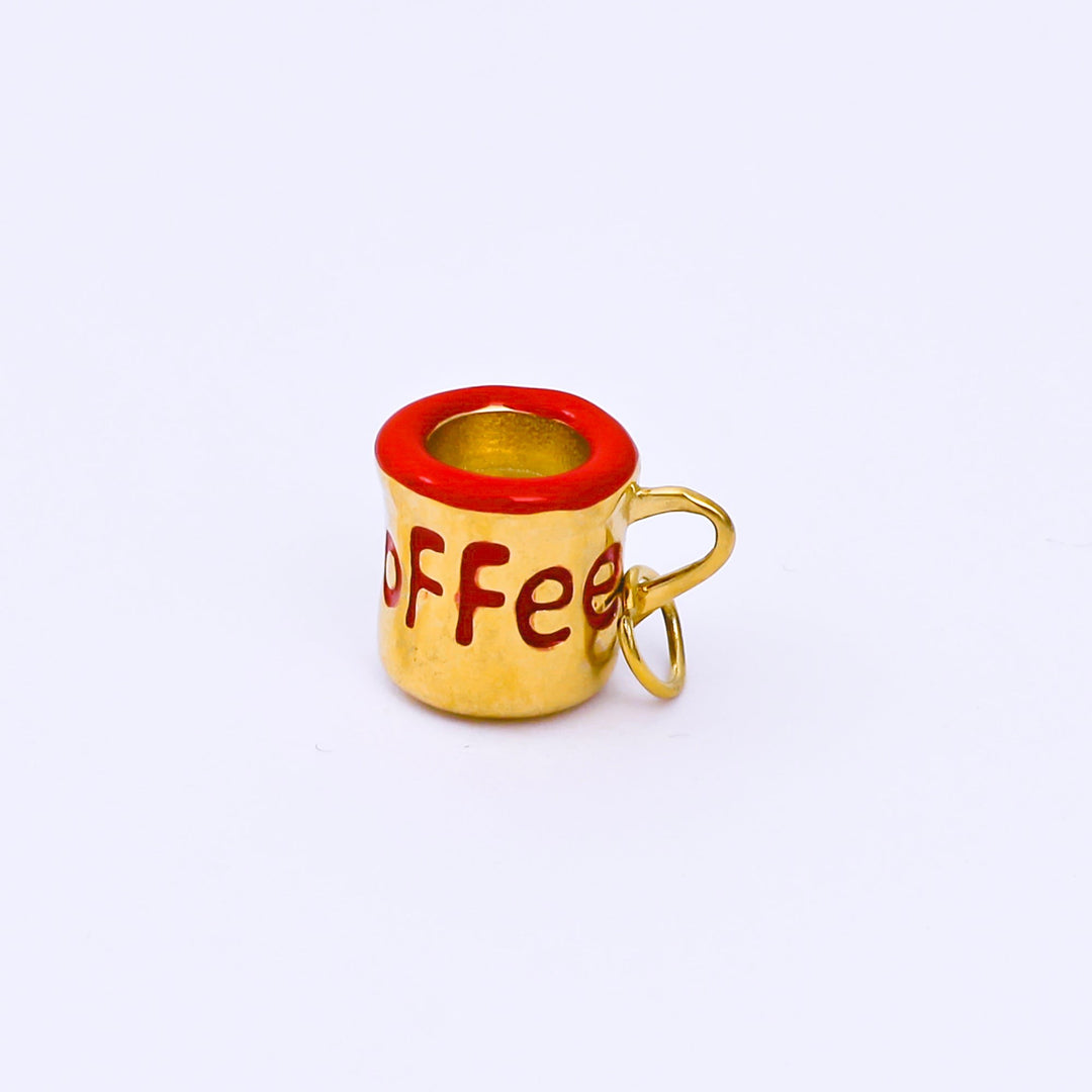 Red Coffee Mug Charm
