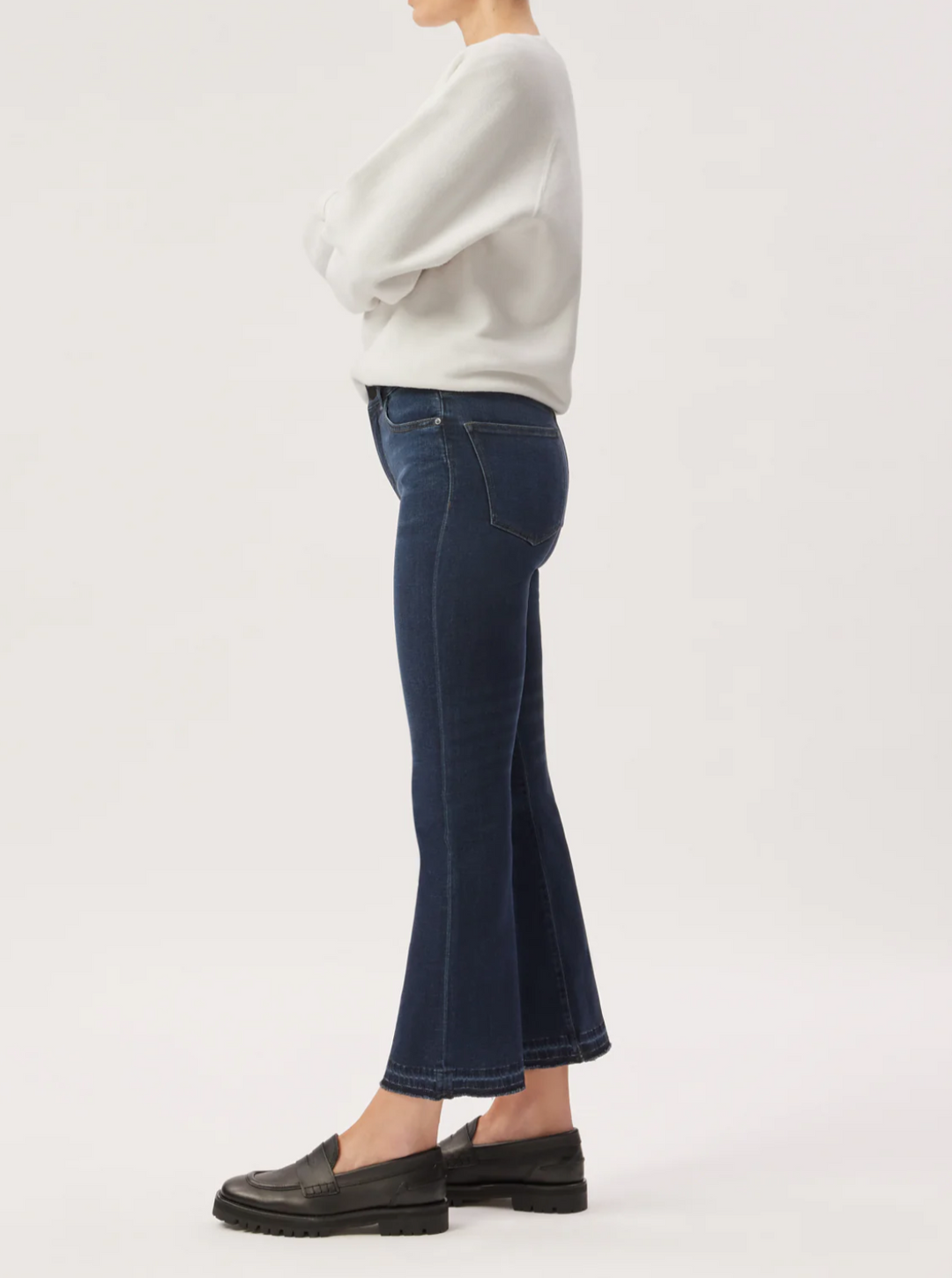 DL1961 Bridget Boot in Dark Indigo Released Hem
