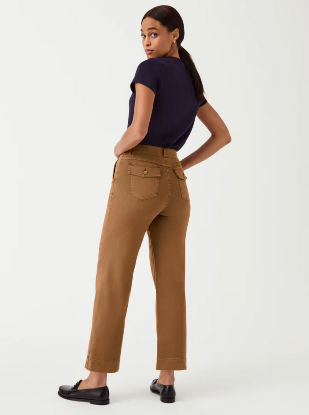 Spanx Twill Cropped Wide Leg