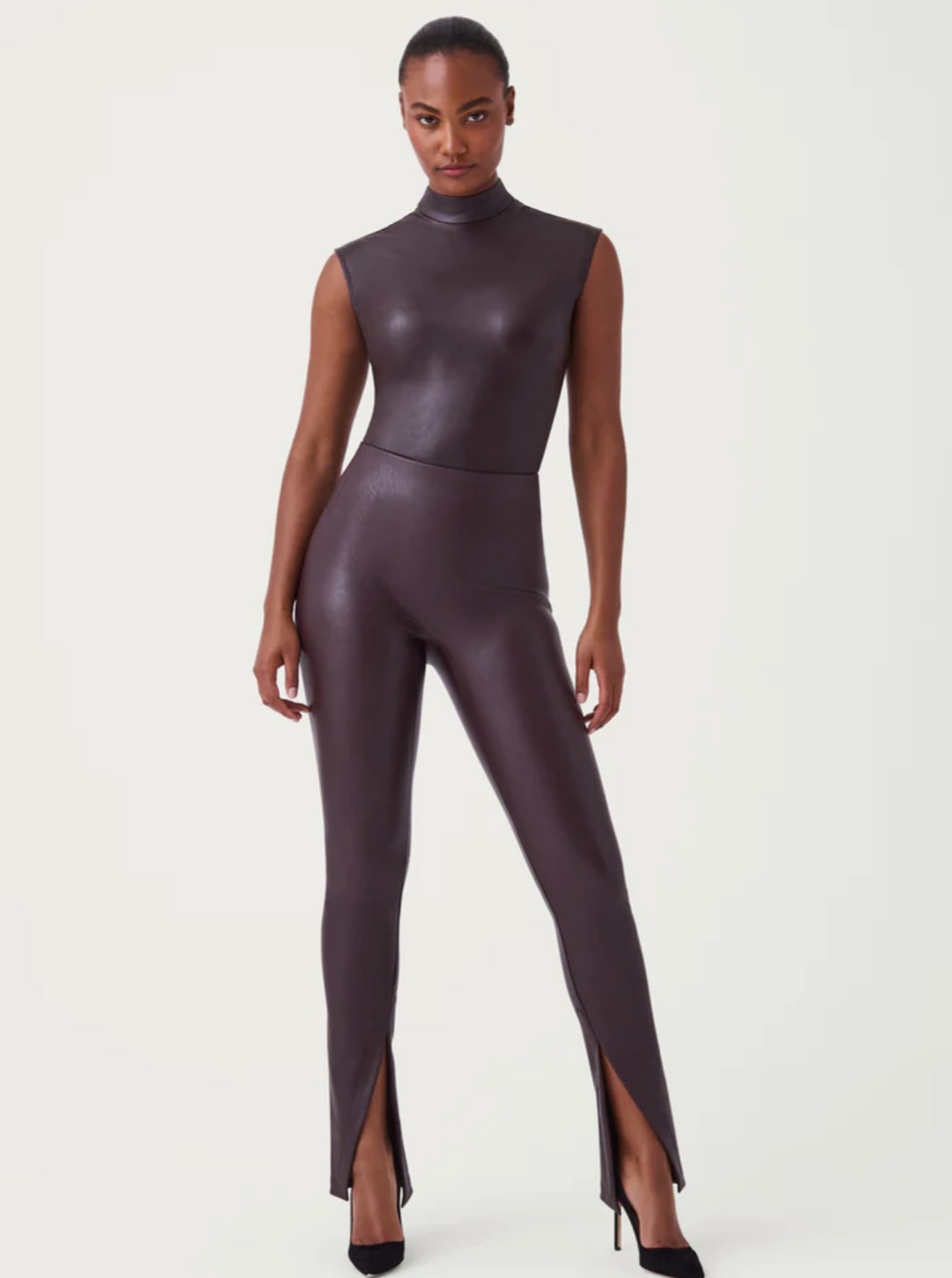 Spanx Leather-Like Front Slit Skinny