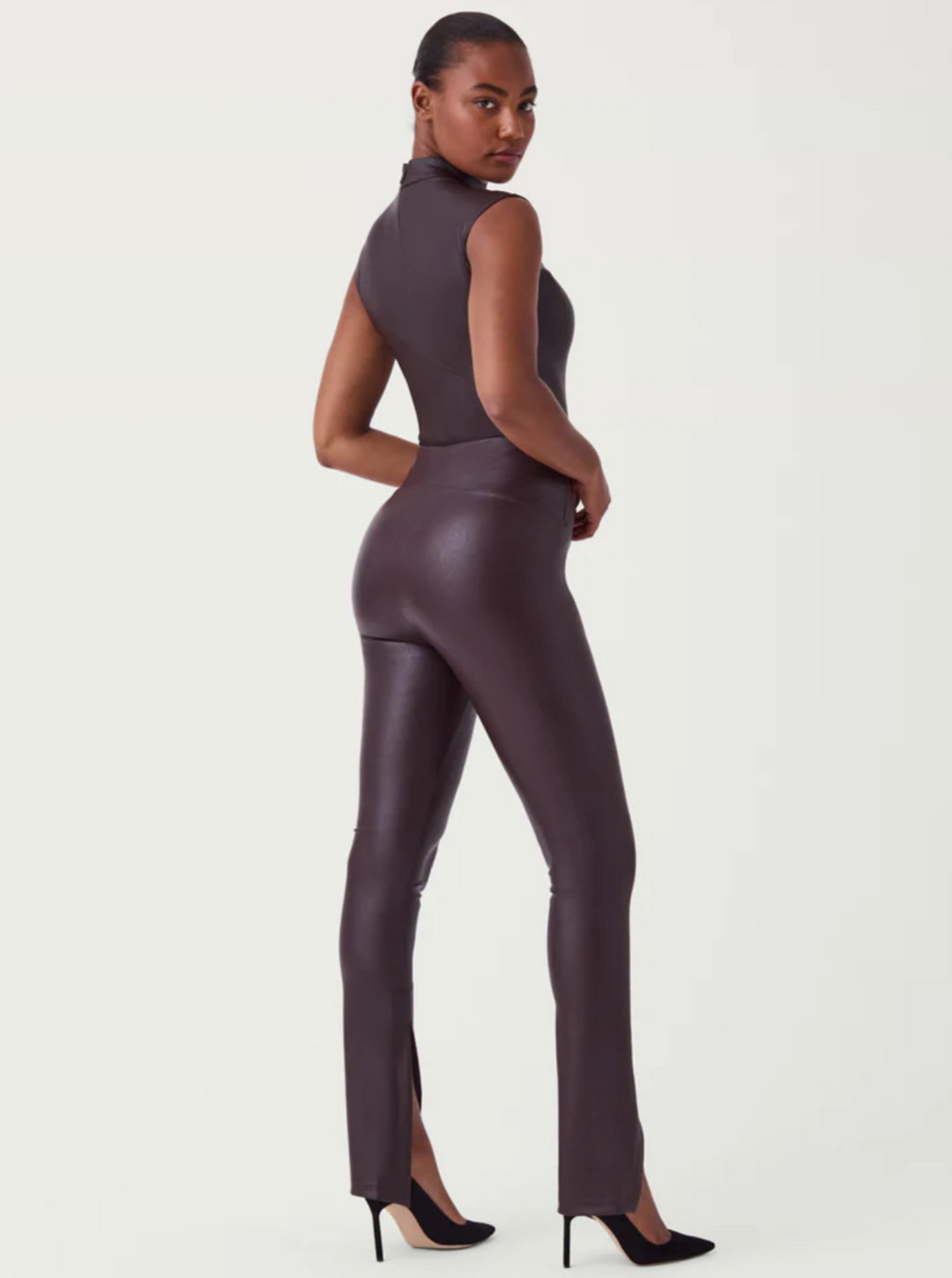 Spanx Leather-Like Front Slit Skinny