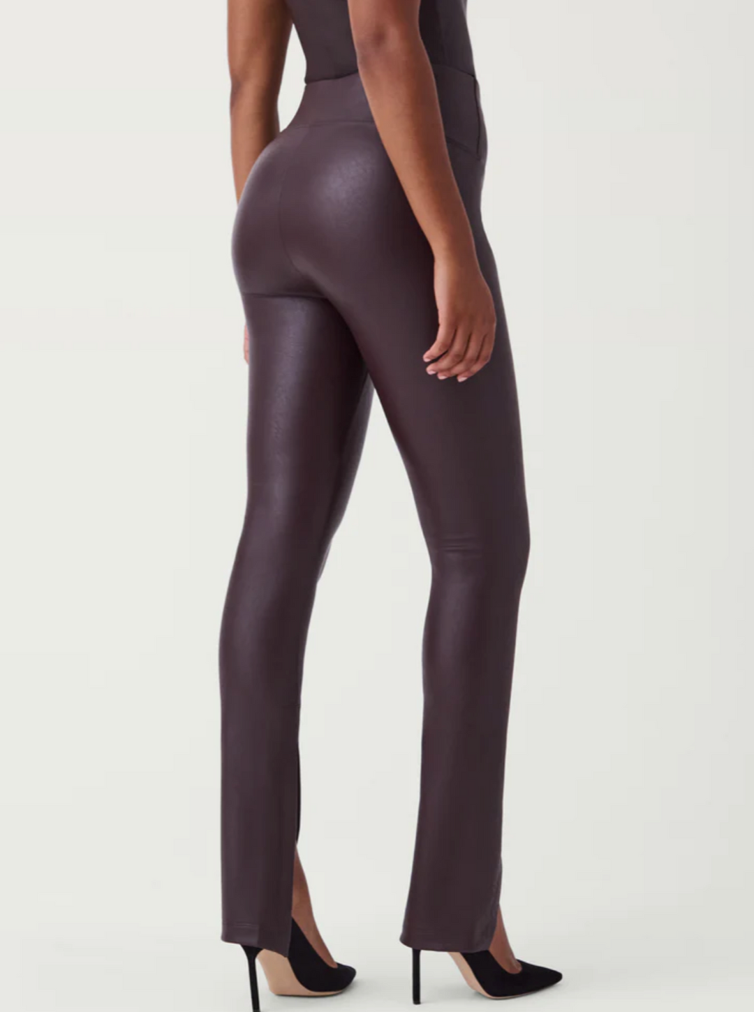 Spanx Leather-Like Front Slit Skinny