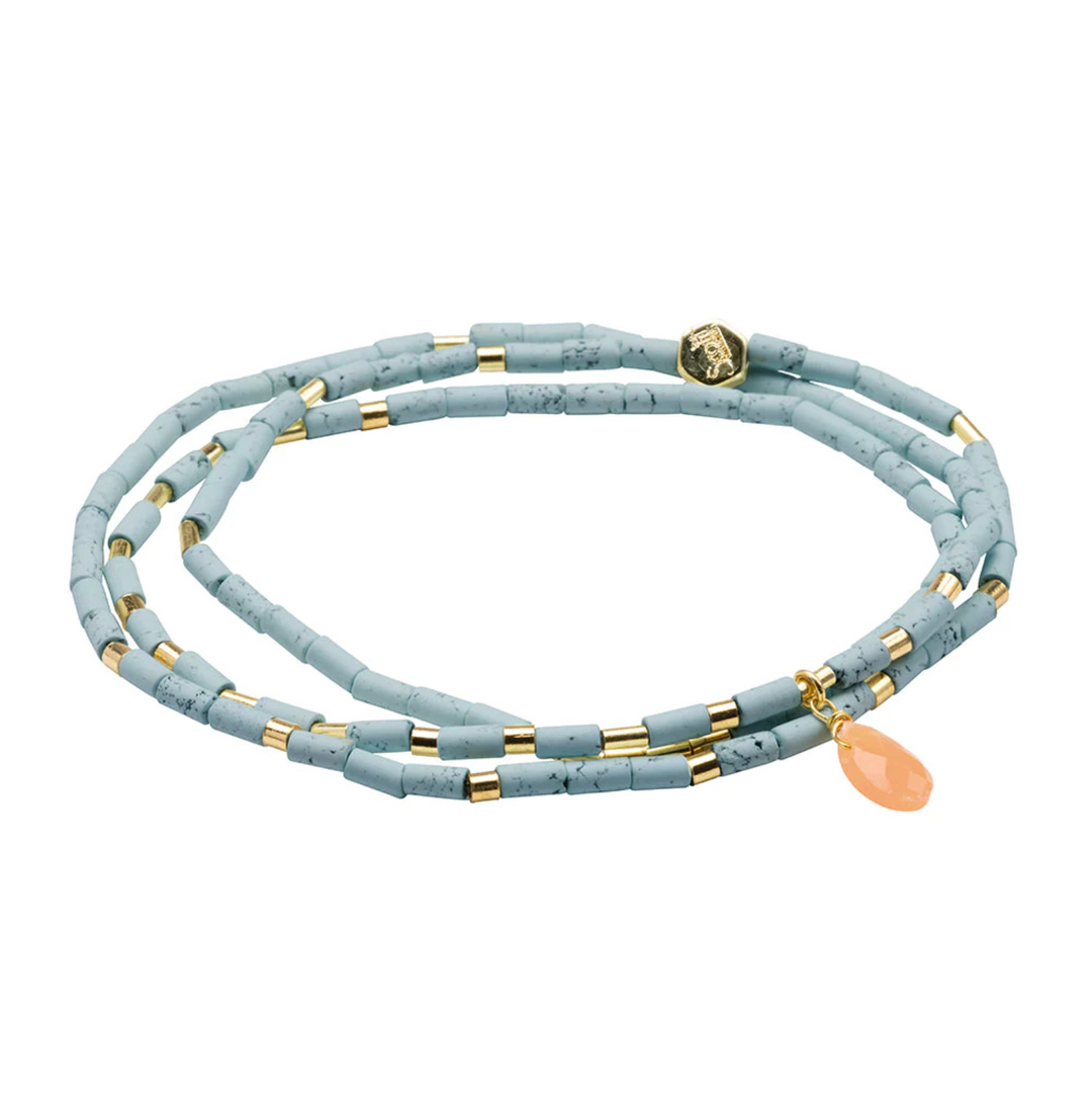 Scout Stone of Harmony Teardrop Wrap Bracelet/Necklace