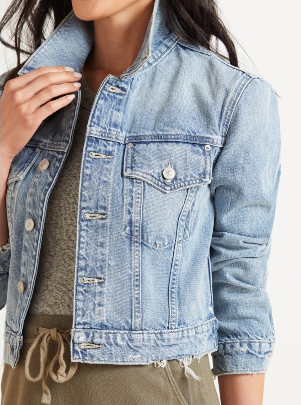 Hudson Cropped Denim Jacket