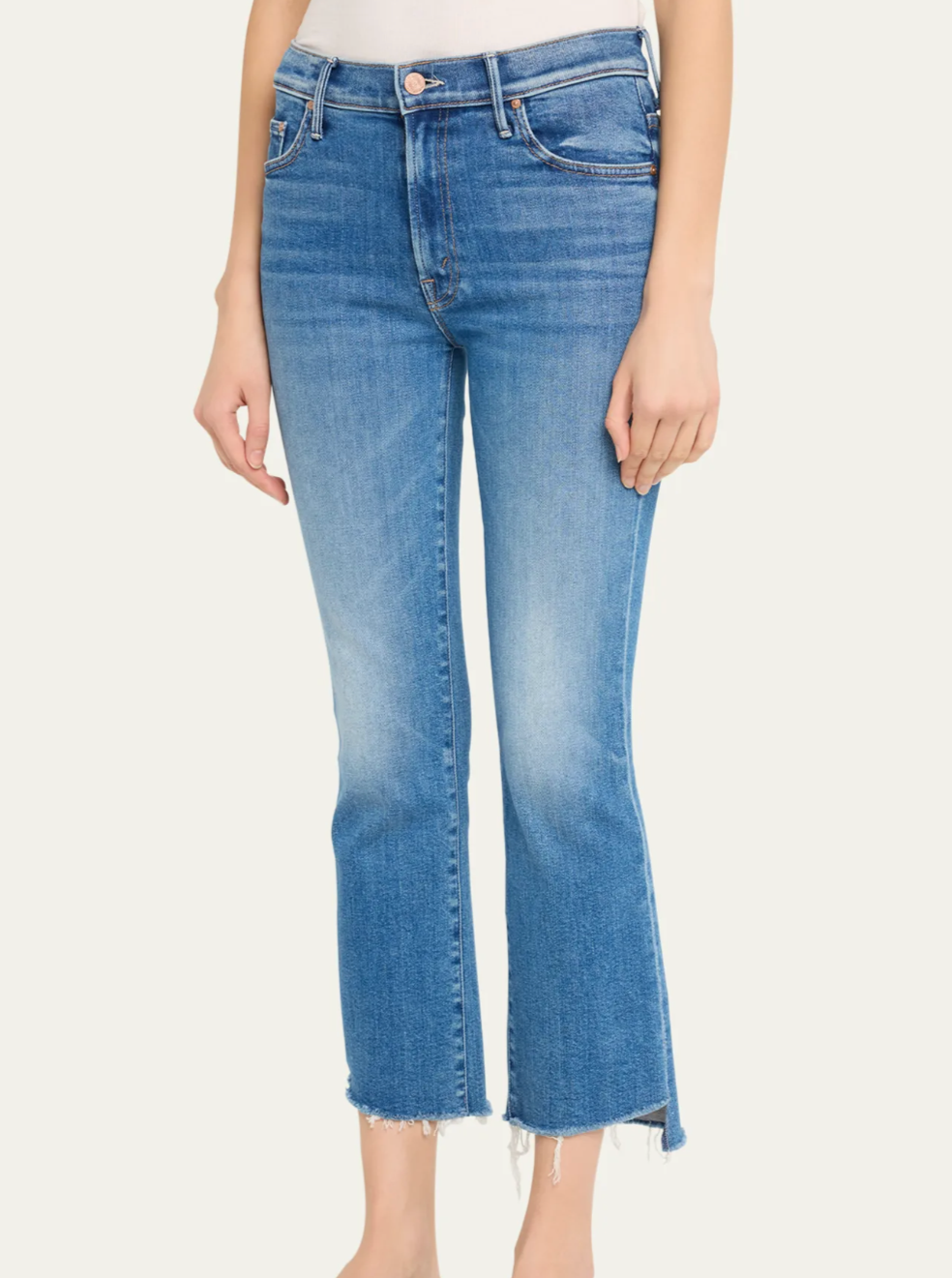 Mother The Insider Crop Step Fray in Different Strokes