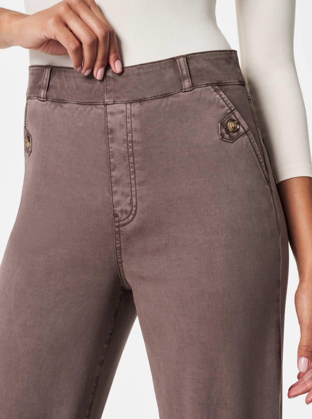 Spanx Twill Cropped Wide Leg