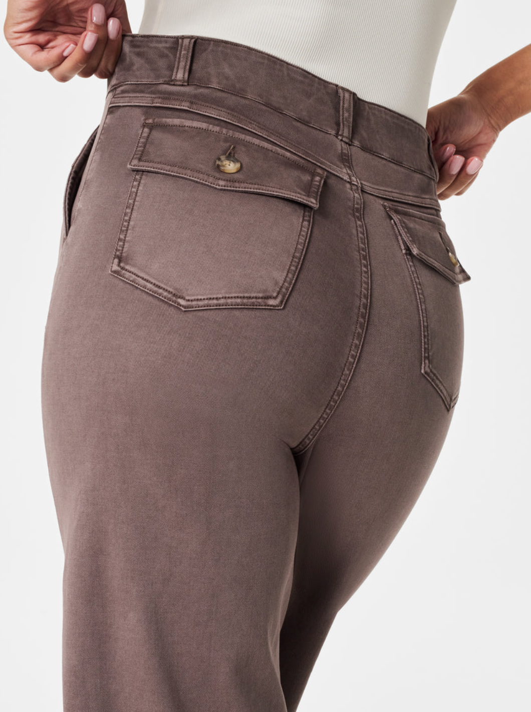 Spanx Twill Cropped Wide Leg