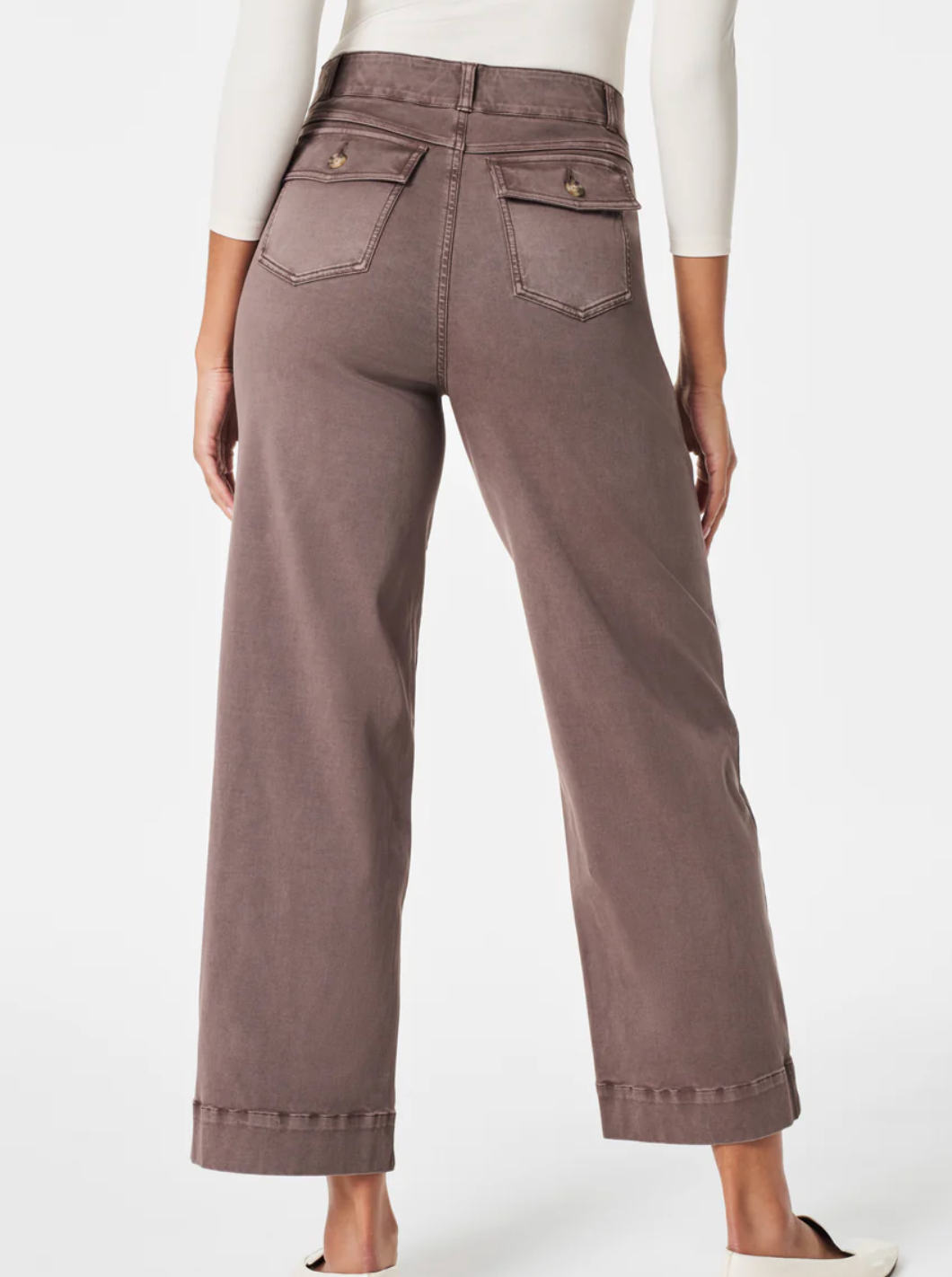 Spanx Twill Cropped Wide Leg