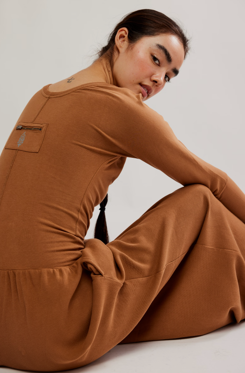 Free People Hotshot Wide Leg Onesie