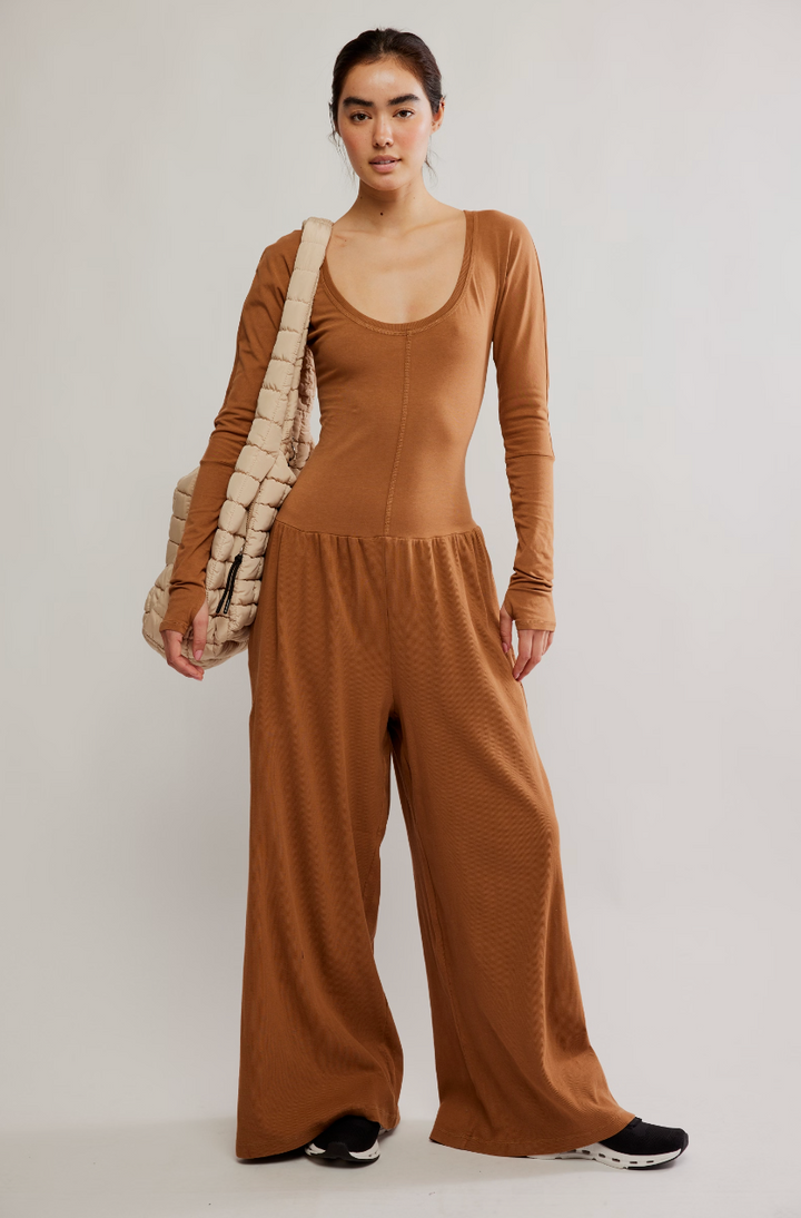 Free People Hotshot Wide Leg Onesie