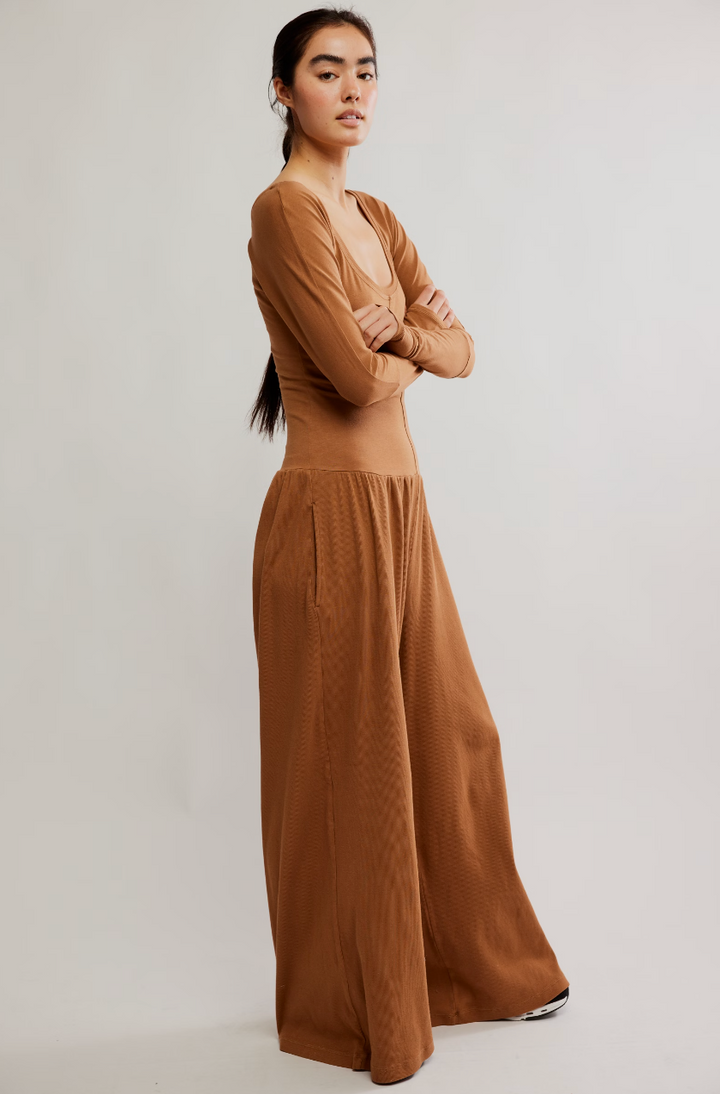 Free People Hotshot Wide Leg Onesie