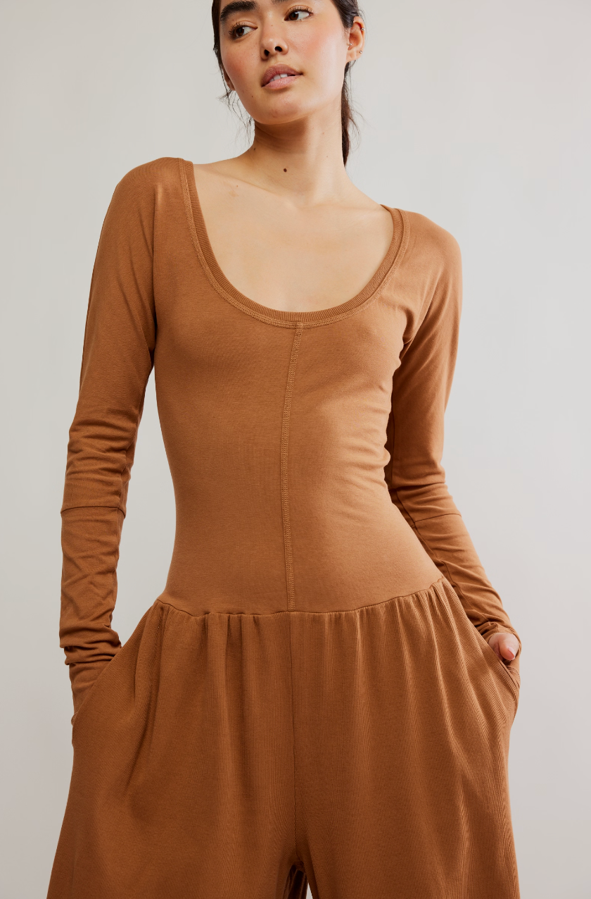 Free People Hotshot Wide Leg Onesie