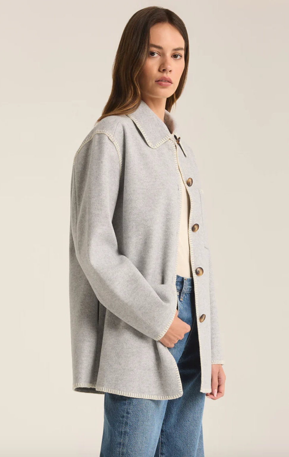 Z Supply Olivia Whipstitch Jacket