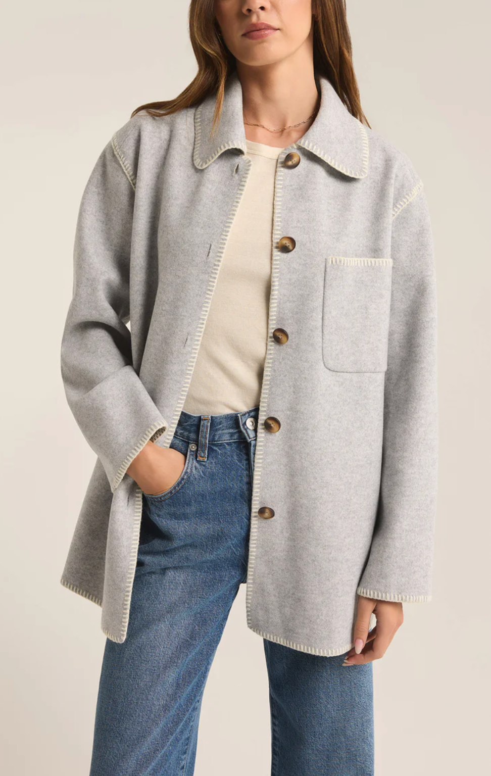 Z Supply Olivia Whipstitch Jacket