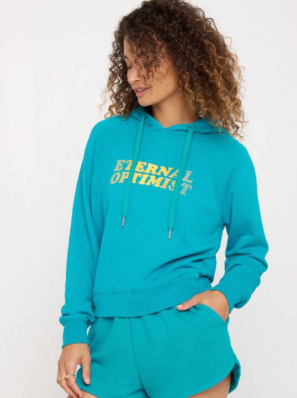 Spiritual Gangster Optimist Harper Crop Hoodie