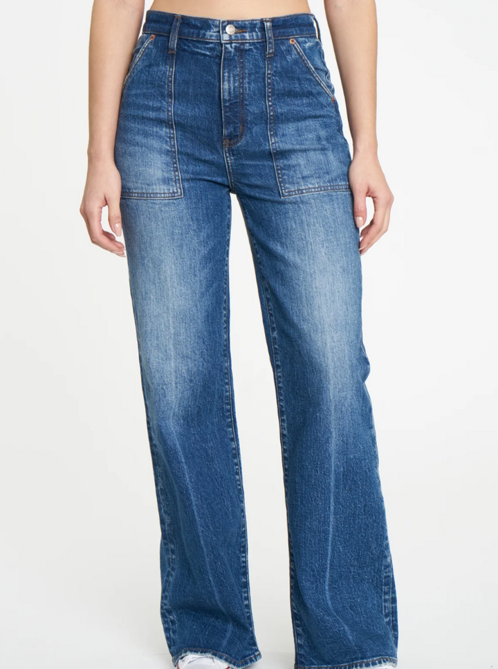 Daze Denim Far Out High Rise Wide Leg in Play Date