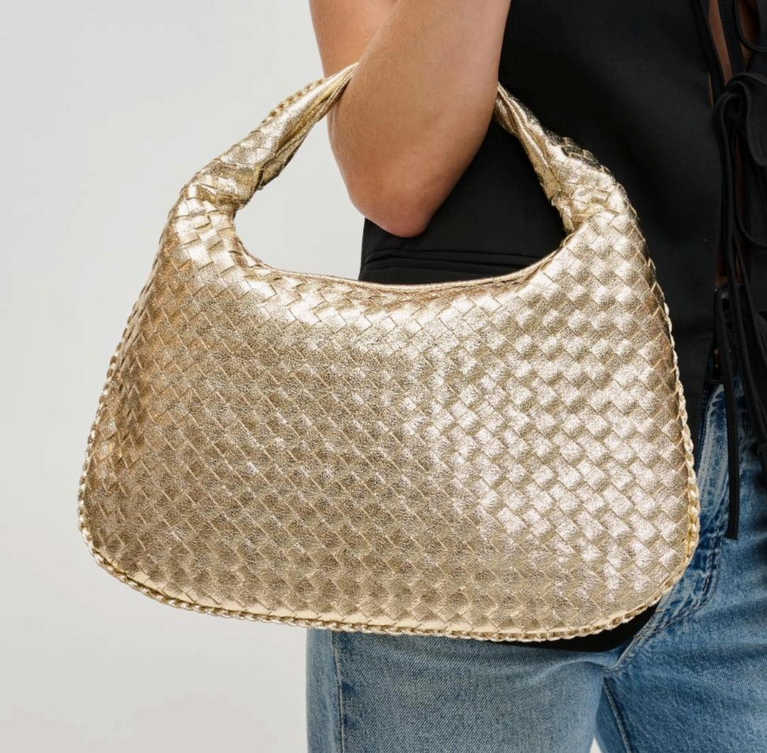 Adela Woven Hobo Bag