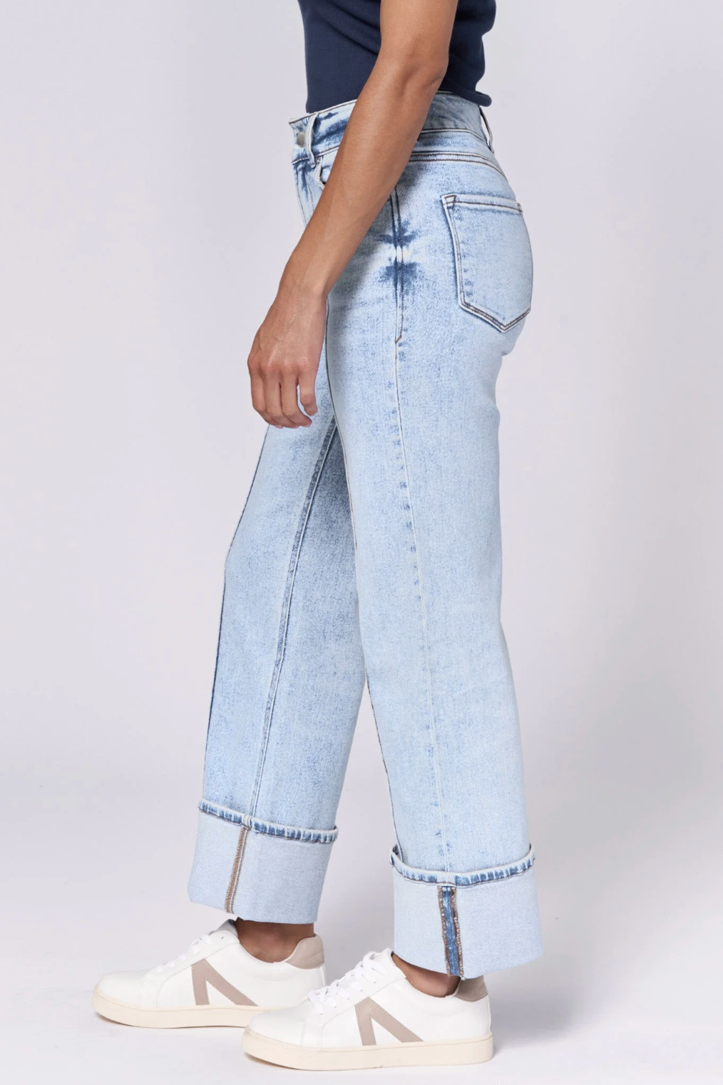 Dear John Holly High Rise Straight Cuffed Hem in Lake Shore