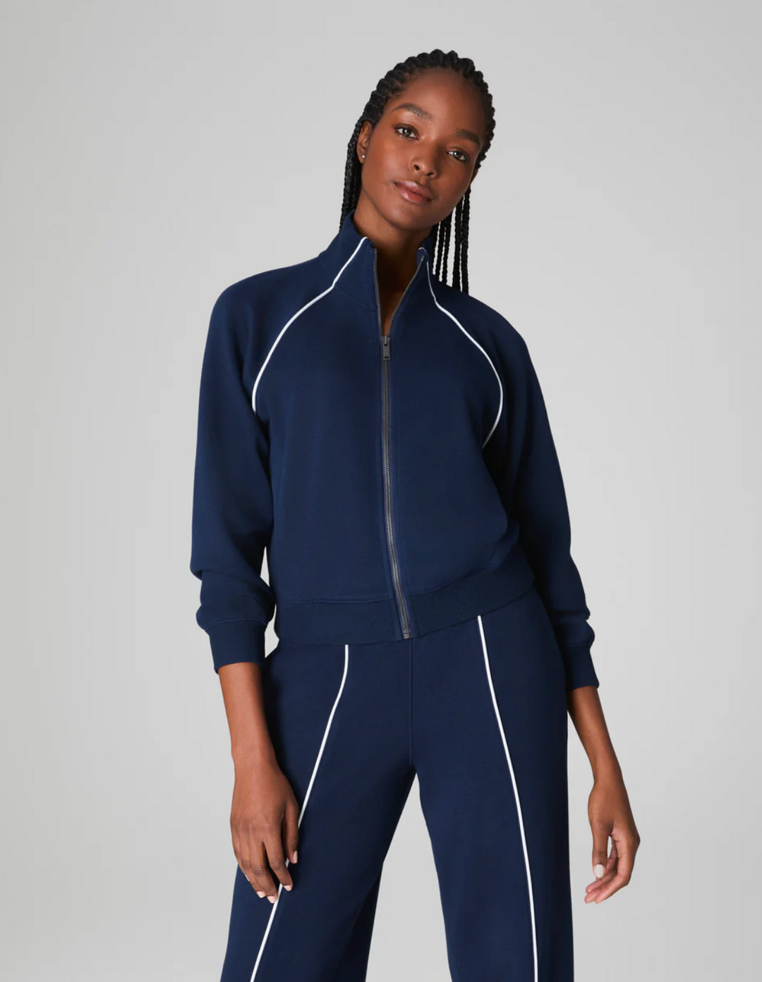 SPANX AirEssentials Pique Full Zip Track Jacket – Kelley Cawley SPANX AirEssentials Pique Full Zip Track Jacket – Kelley Cawley