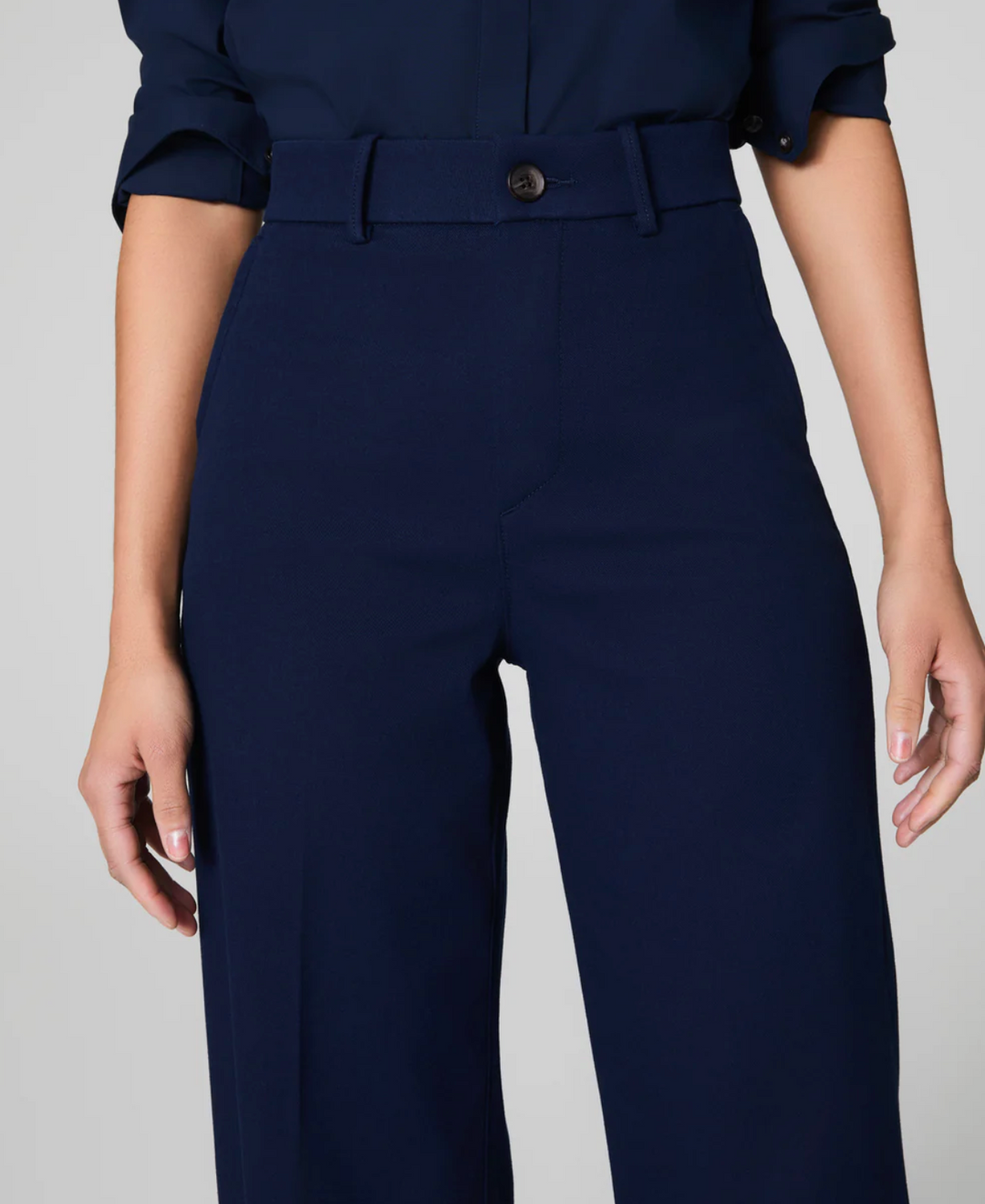 SPANXsupersmooth Stretch Twill Cropped Wide Leg Pant