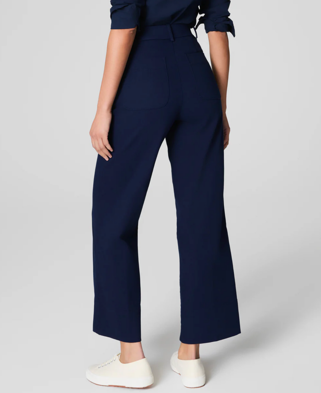 SPANXsupersmooth Stretch Twill Cropped Wide Leg Pant