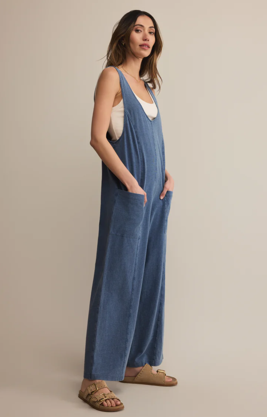 Z Supply Everyday Jersey Denim Jumpsuit