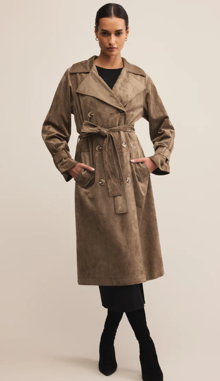 Z Supply Dorian Suede Trench Coat