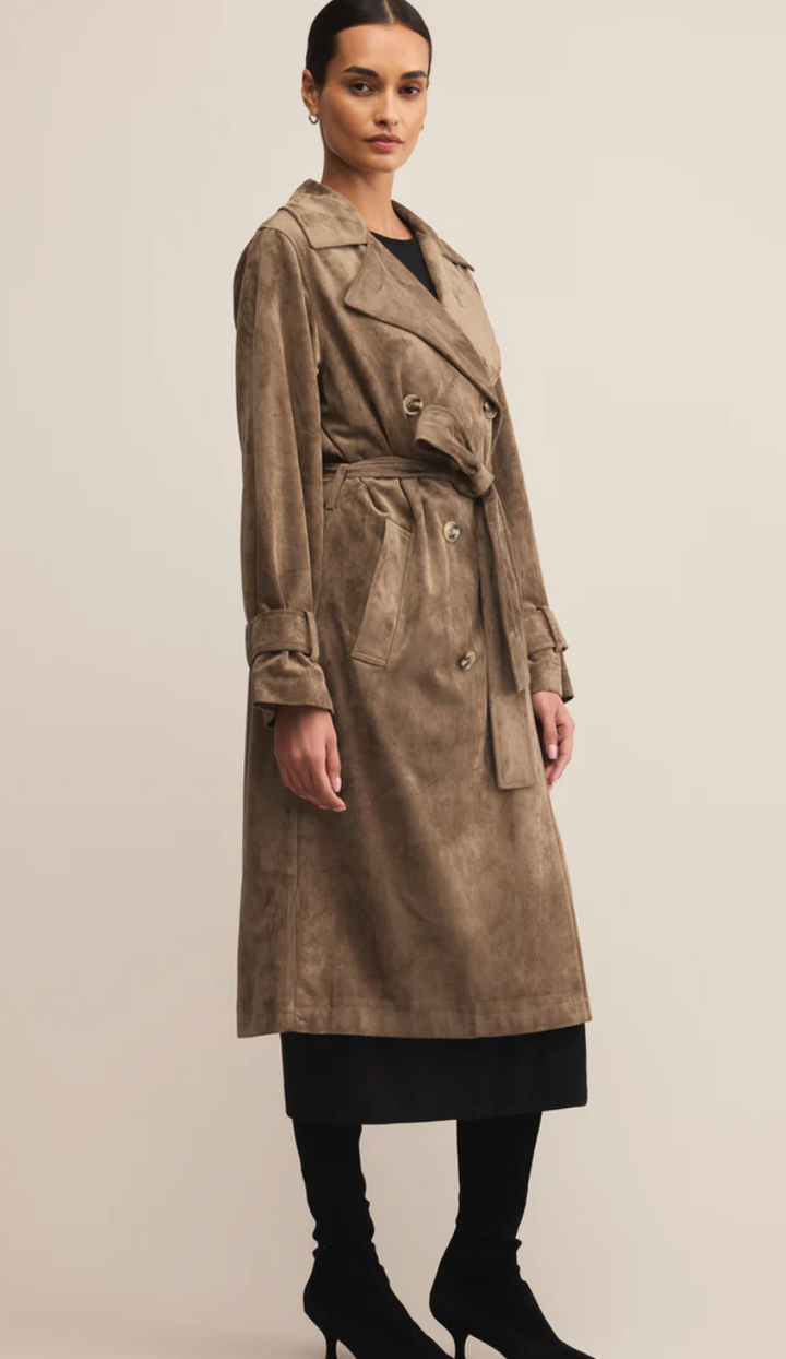 Z Supply Dorian Suede Trench Coat