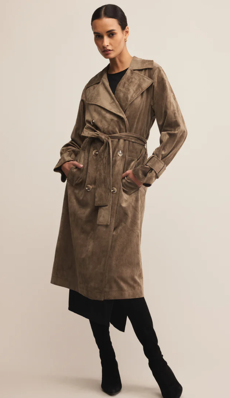 Z Supply Dorian Suede Trench Coat