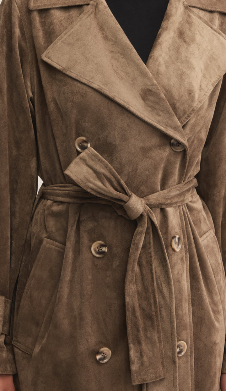 Z Supply Dorian Suede Trench Coat
