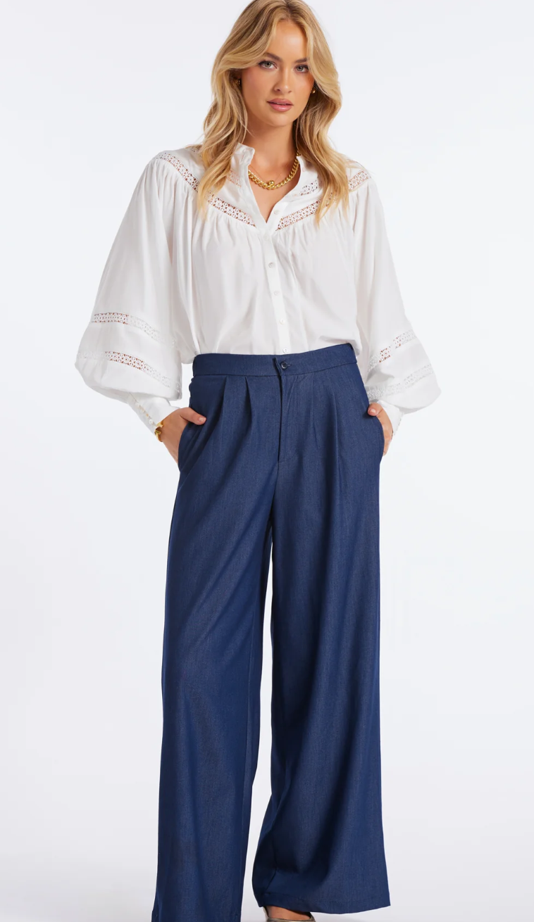 Bishop + Young Marbella Tencel Wide Leg Pant