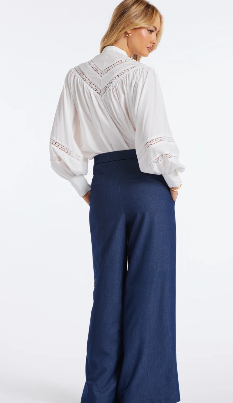 Bishop + Young Marbella Tencel Wide Leg Pant