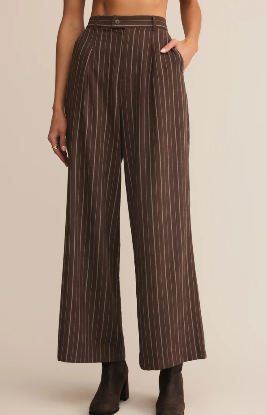 Z Supply Alma Pinstripe Wide Leg Pant